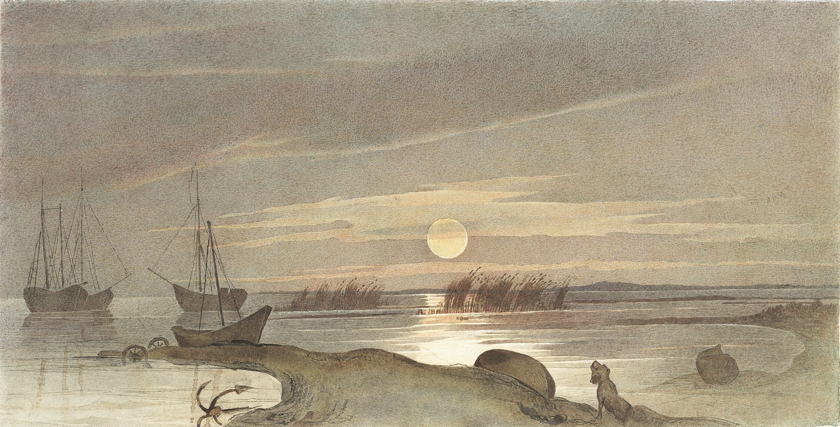 Moonlit Night in Kos-Aral, 1848-49, watercolour